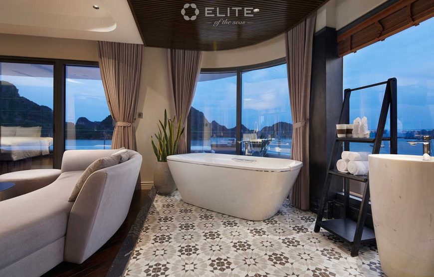 Elite President Suite – private large terrace & ocean view bathtub